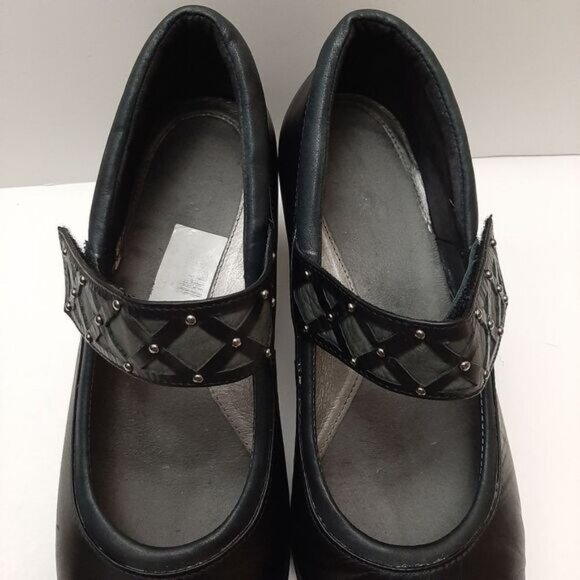NAOT Almond Toe Classic Mary-Jane Pumps Genuine Leather Black Sz 11 - Picture 6 of 15